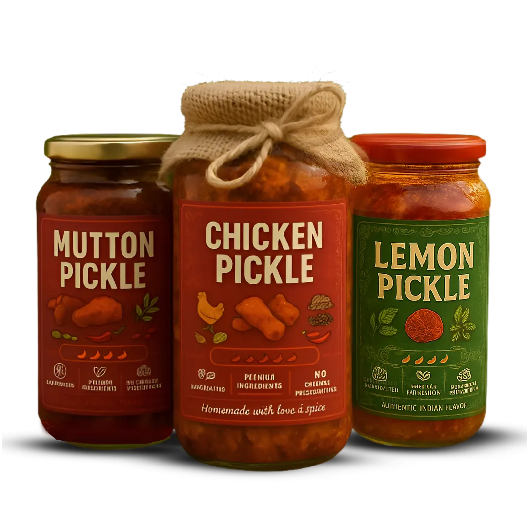 Jars of pickled vegetables